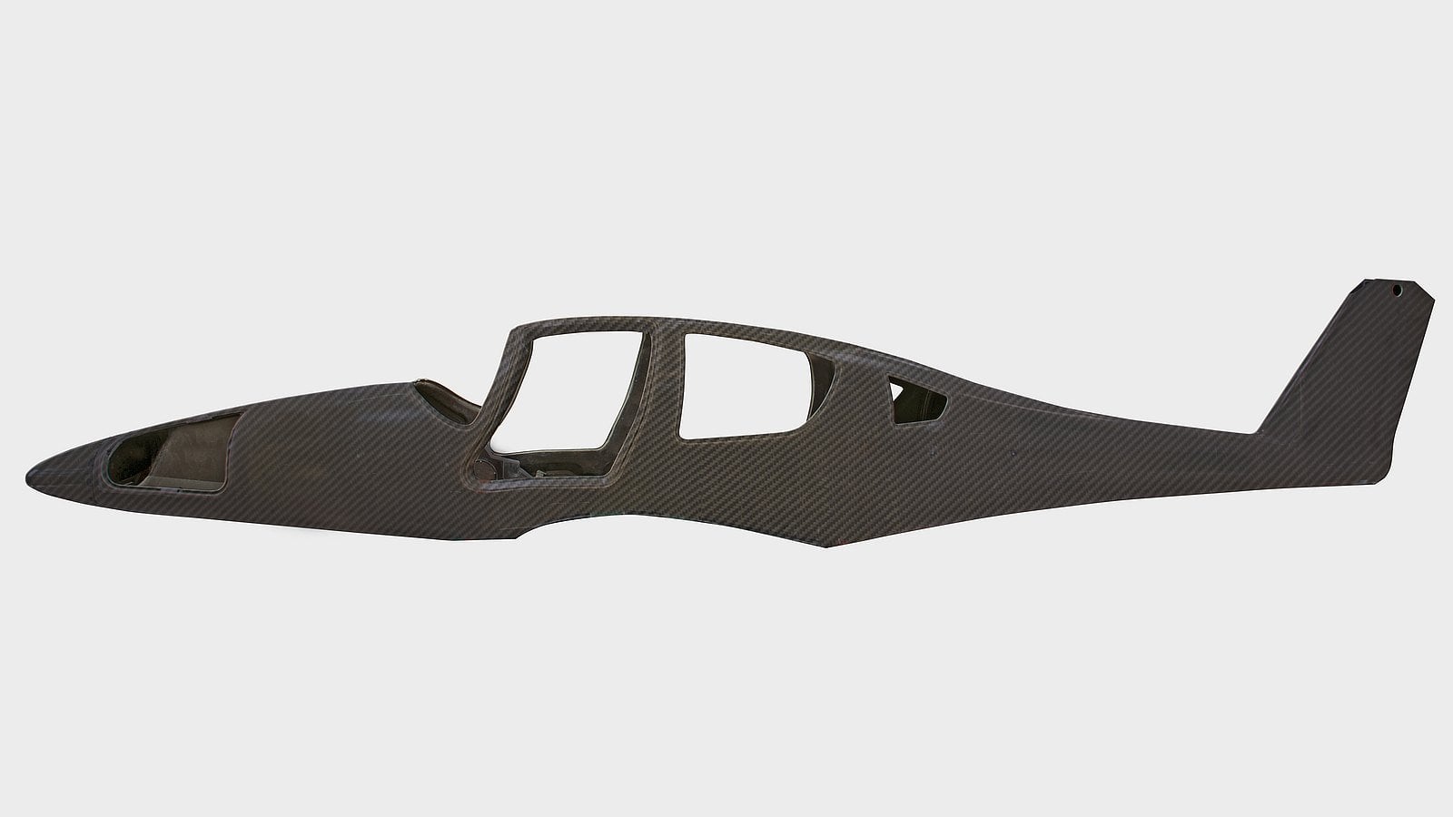 Diamond DA62 lightweight carbon composite fuselage structure for strength and crashworthiness.