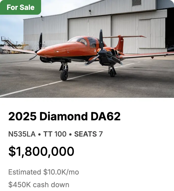 2025 Diamond DA62 N535LA