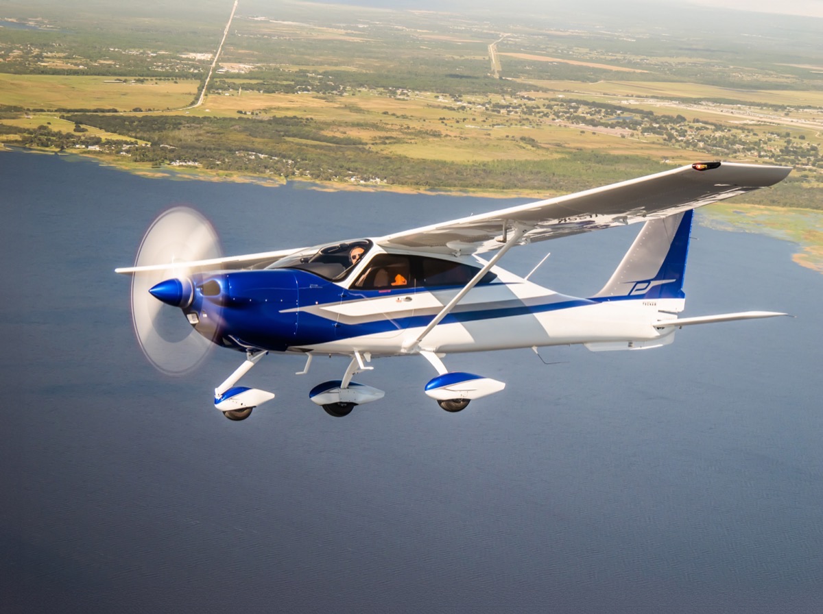 Tecnam P2010 in flight