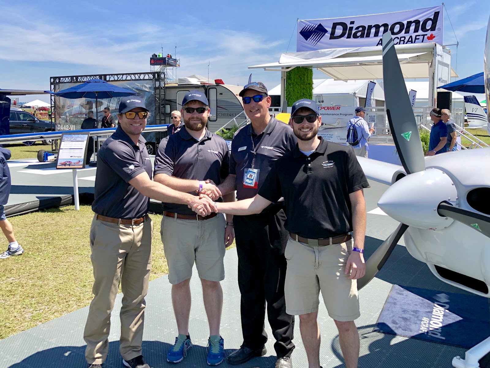 John Armstrong Shaking Hands with Diamond Aircraft
