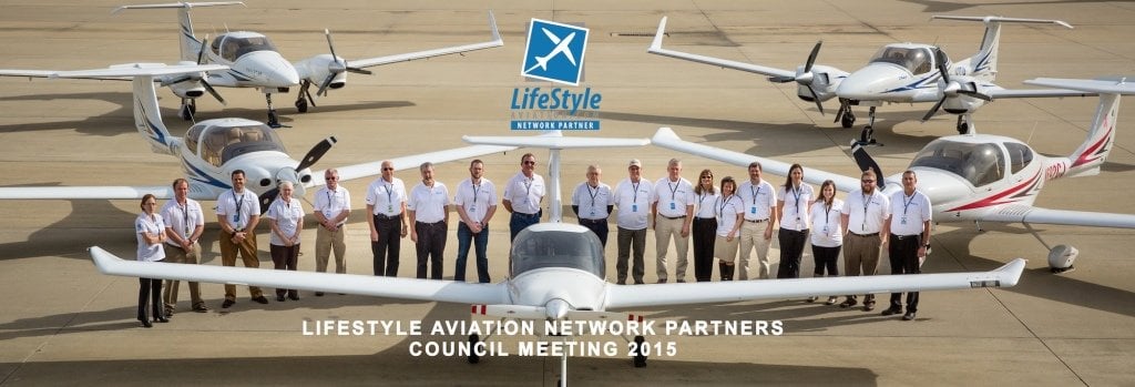 LifeStyle Aviation Network Partners Group Shot with Planes