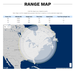DA40 NG Range Map