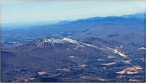 Flying over Vermont Mountains