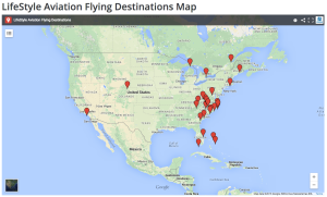 LifeStyle Aviation Destination Map